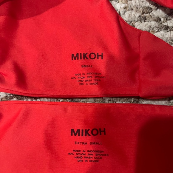 Mikoh NWOT red bikini small top and XS bottom - Picture 3 of 3